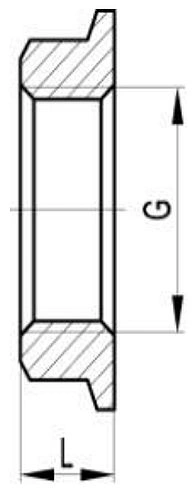Контргайка MVI BF.592 Ду20 Ру40 3/4″ с упором, корпус – латунь, покрытие – никель, присоединение – внутренняя резьба