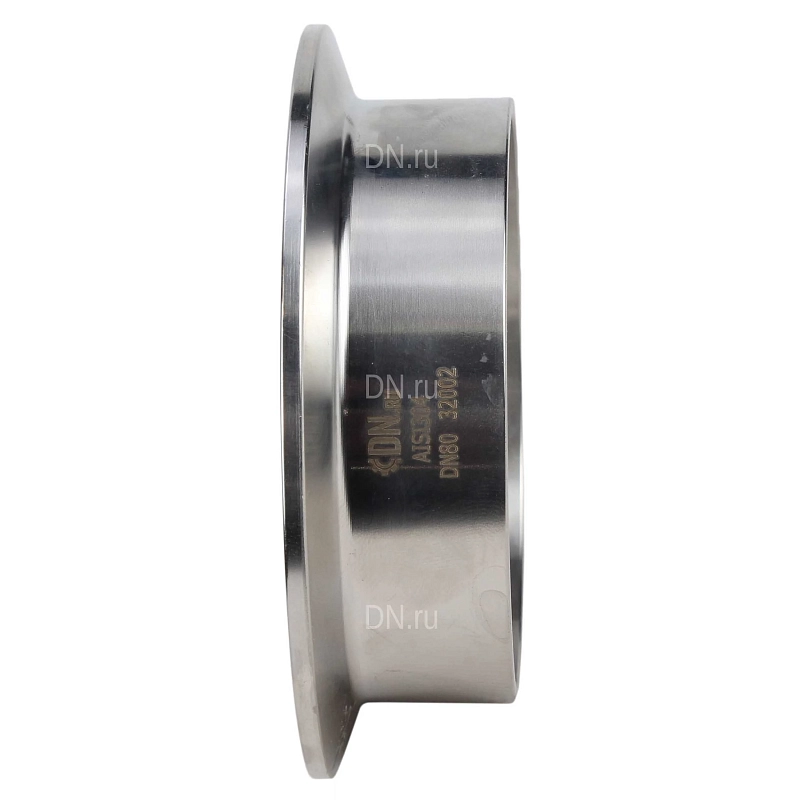 Штуцер CLAMP UC-31-W-106 Ду80 Ру10, корпус - нержавеющая сталь 304, присоединение - под приварку