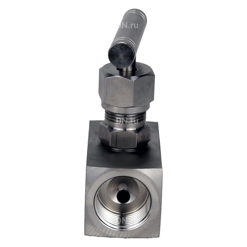 Клапан игольчатый VN3131M-T-Ht 1/4″ Ду8 Ру400 резьбовой, корпус - нержавеющая сталь 304, уплотнение - металл, с Т-образной рукояткой