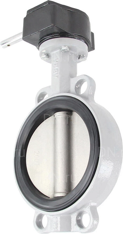 Затвор дисковый поворотный ABRA BUV-VF863D Ду125 Ру16 межфланцевый, корпус - чугун GG25, диск - нержавеющая сталь AISI 316, уплотнение - NBR, с редуктором