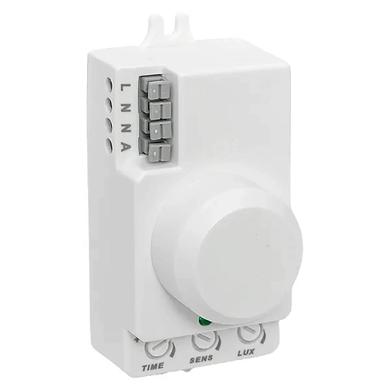 Датчик движения EKF PROxima MW-700 1000Вт до 8м микроволновый, универсальный, обзор 360°, радиус действия до 8м, IP20, белый dd-mw-700