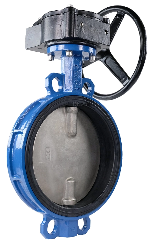 Затвор дисковый поворотный Tecofi VPI 4449-08 Ду200 Ру16 межфланцевый, корпус - ковкий чугун EN-GJS-500-7, диск - нержавеющая сталь CF8M, уплотнение - EPDM, с редуктором